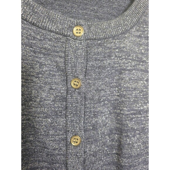 H&M Metallic Button-Up Cardigan Sweater, Gold Thread, Size Medium, Sparkly Top - Picture 2 of 6